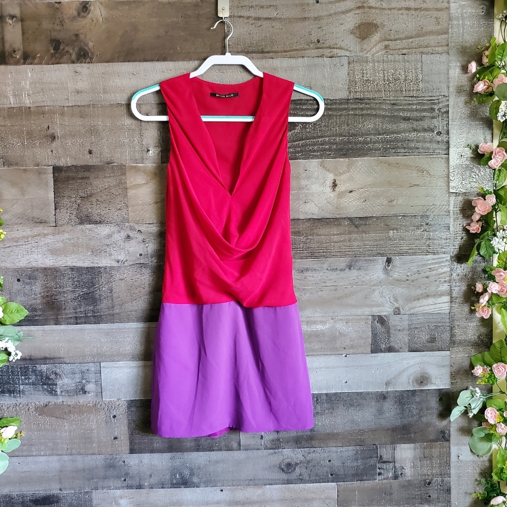 Black Halo Colorblock Mini Dress Size 0